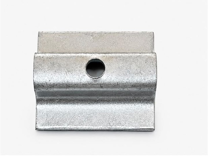 Hot-dip galvanized mid clamp for solar modules