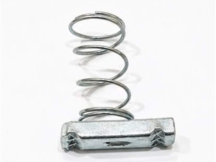 Galvanized spring channel nut for strut channel