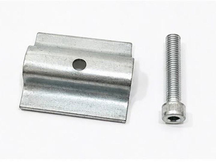 Galvanized mid clamp kit with spring nut and bolt