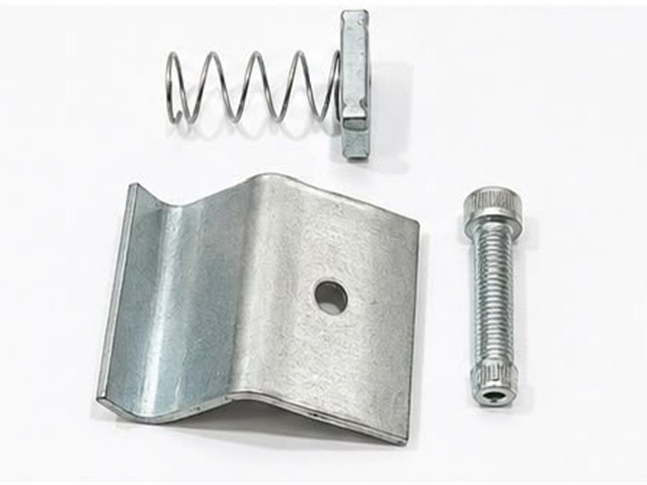 Galvanized end clamp kit for a solar panel row