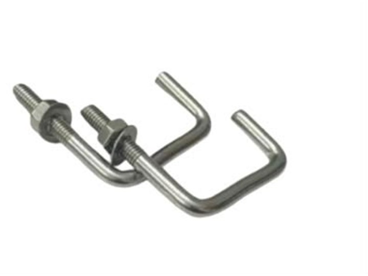 Galvanized J-hook bolts for fixing structures to roofs